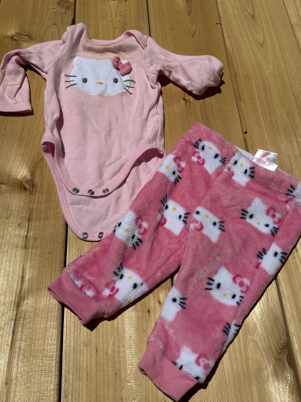 Hello Kitty Pink Infant Onesie with Matching Pink Pants